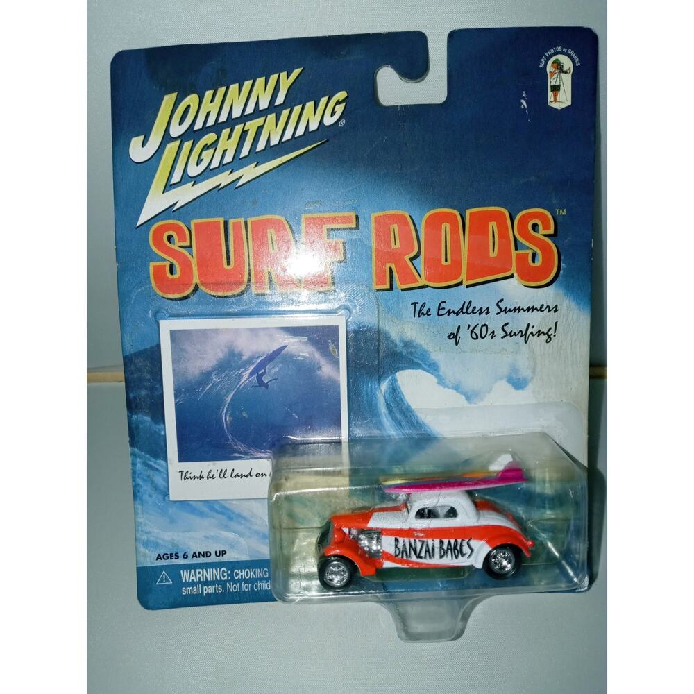 Johnny Lightning Surf Rods Banzai Babes Surf Board